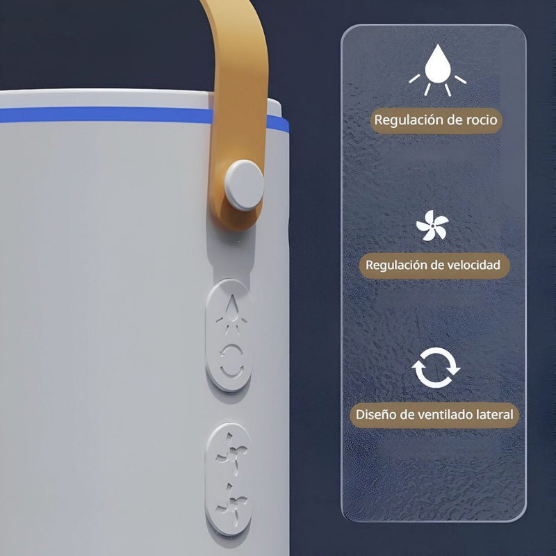 Ventilador De Aire Acondicionado Portátil. Agua Y Hielo Humidificador Pequeño. Difusor De Aroma. Abanico De Escritorio. Color Blanco 16x8.7x37.6CM.