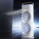 Ventilador De Aire Acondicionado Portátil. Agua Y Hielo Humidificador Pequeño. Difusor De Aroma. Abanico De Escritorio. Color Blanco 16x8.7x37.6CM.