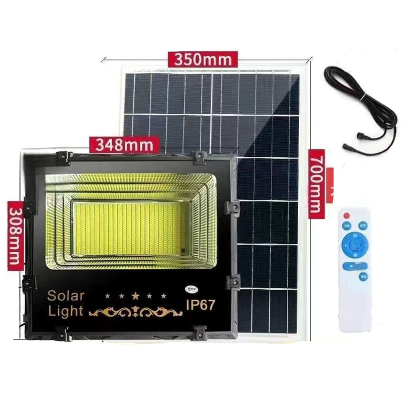 Reflector LED con Panel Solar con Alcence 2000 m². Luz LED IP67. Duración de 18-36 horas.