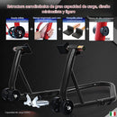 Caballete Trasero para Moto Universal Ajustable con Ruedas. Soporte de motocicleta para rueda trasera.