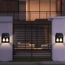 Lámpara LED de Pared de 2 Bombillos con Panel Solar. Luz LED con Sensor de Movimiento. Luces de 5.5V 2W con Duración de Hasta 10 Horas.