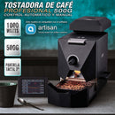 Tostadora de Café Profesional 500g con pantalla táctil 7”. Máquina Tostadora de Café en Grano 1000W. Control Automático, Manual y Artisan