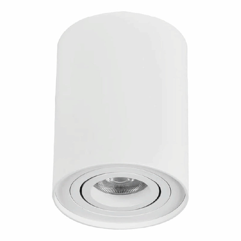 Lámpara de Techo GU10 Blanca Minimalista Dirigible 95x125mm. Ideal para Hogar y Oficina. Foco de Techo Cilindrico
