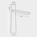 Llave De Lavamanos Individual. Grifo De Lavabo Color dorado. Pluma. Modelo alto.