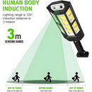 Lámpara Solar LED Para Exterior Con Sensor De Movimiento. Foco De Pared Con Control Remoto Y Panel Solar IP67. Luz Cálida Y Fría.