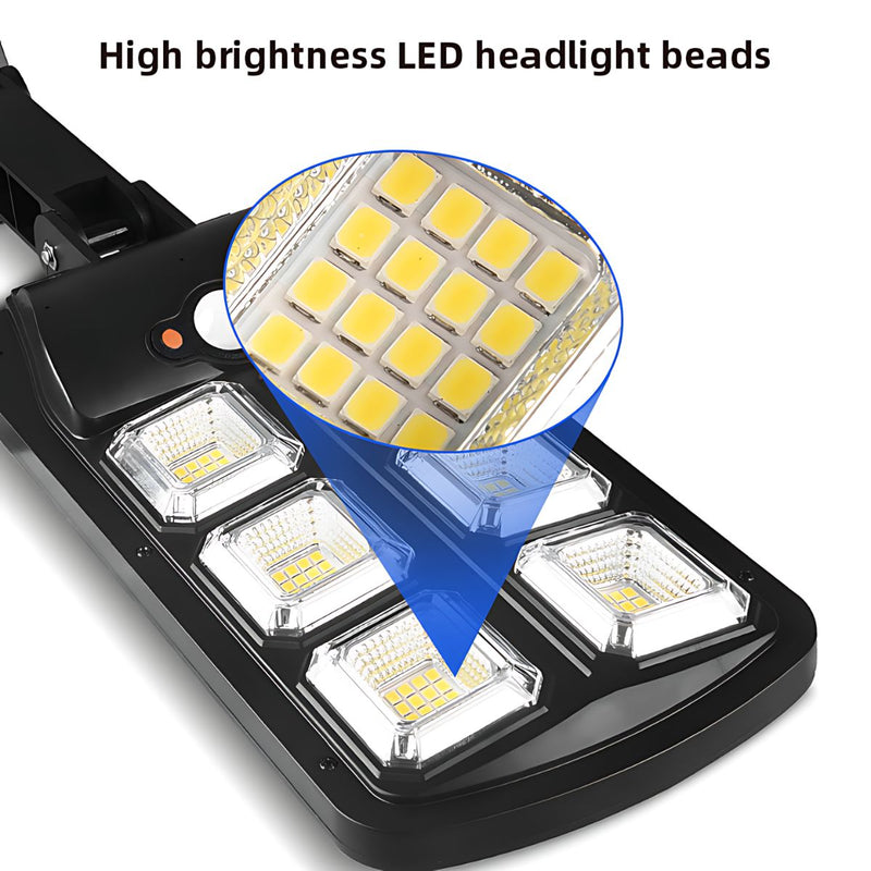 Lámpara Solar LED de Pared con Sensor de Movimiento y Control Remoto. 3 Modos de Iluminación. Luz Exterior.