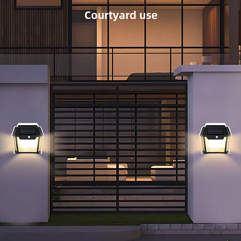 Lámpara Solar LED De Pared Con Sensor De Movimiento. Luz Exterior de  600 Lúmenes. 3 Niveles De Brillo.
