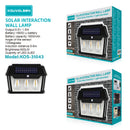 Lámpara Solar LED De Pared Con Sensor De Movimiento. Luz Exterior 28W C. 900 lúmenes. 3 niveles De Brillo.