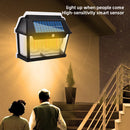 Lámpara Solar LED De Pared Con Sensor De Movimiento. Luz Exterior 28W C. 900 lúmenes. 3 niveles De Brillo.