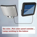 Lámpara Solar LED De Pared Split Con Panel Solar Separado. Luz Exterior De 30W Con Sensor De Movimiento. 104 LEDs. 3 Modos De Iluminación.