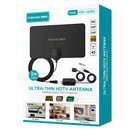 Antena HDTV Digital para televisión abierta. Alcance Hasta 80kms. Antena de TV con Soporte VHF/UHF y Amplificador De Señal. Cable De 3mts.