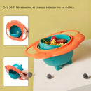 Tazón infantil Antiderrames. Plato giratorio 360° con tapa. Bowl antivuelco para bebes y niños.