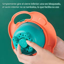 Tazón infantil Antiderrames. Plato giratorio 360° con tapa. Bowl antivuelco para bebes y niños.