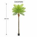 Planta de Coco Artificial. Cocotero Decorativo para Interior. Palmera de Coco Realistas. Altura de 300cm.
