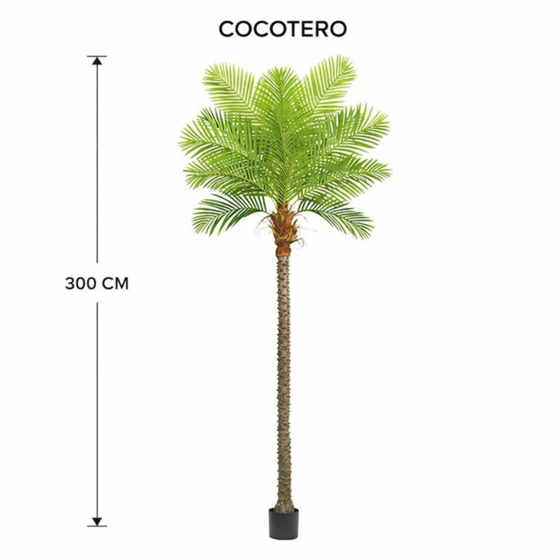 Planta de Coco Artificial. Cocotero Decorativo para Interior. Palmera de Coco Realistas. Altura de 300cm.