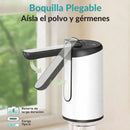 Dispensador de Agua Eléctrico con Esterilización UV. Bomba Automática Recargable USB-C, Diseño Plegable Portátil de ABS con Modos 12s/60s/Continuo para Garrafones