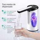 Dispensador de Agua Eléctrico con Esterilización UV. Bomba Automática Recargable USB-C, Diseño Plegable Portátil de ABS con Modos 12s/60s/Continuo para Garrafones