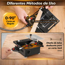 Sierra de Mesa Multifuncional 100W 6000rpm con Corte en Ángulo 0–90°. Mini mototool de Banco con Eje Flexible 110V. Incluye discos y accesorios.