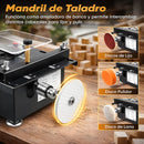 Sierra de Mesa Multifuncional 100W 6000rpm con Corte en Ángulo 0–90°. Mini mototool de Banco con Eje Flexible 110V. Incluye discos y accesorios.