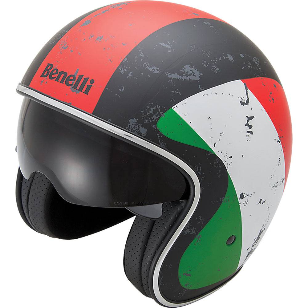 Casco Leoncino Retro Bandera De Italia