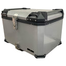 Baúl para Motocicleta Capacidad 55lt Color Negro Plateado