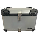 Baúl para Motocicleta Capacidad 55lt Color Negro Plateado