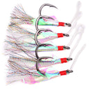 (5 piezas) Anzuelos de pesca con adorno señuelo.