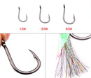 (5 piezas) Anzuelos de pesca con adorno señuelo.