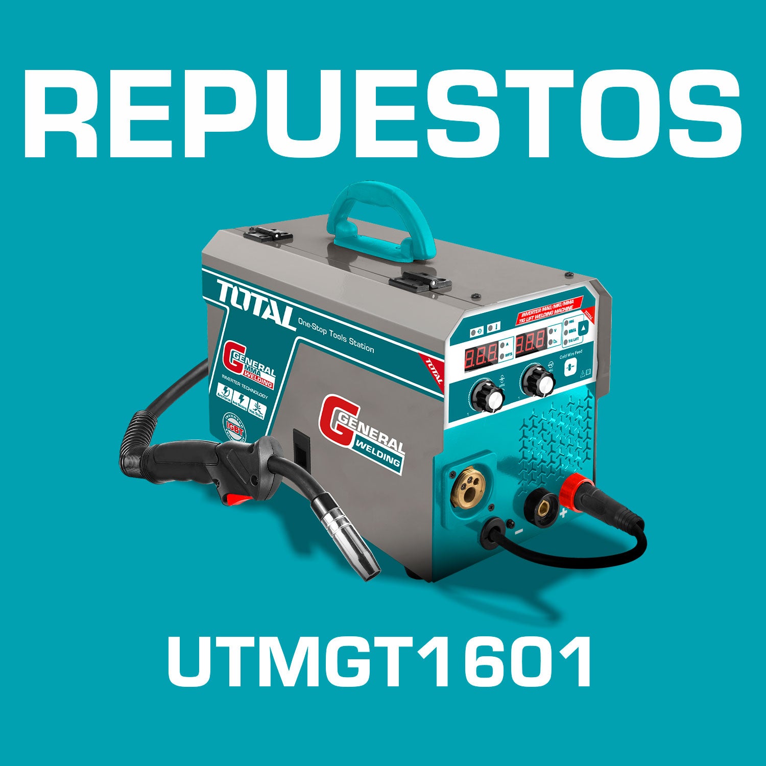 Repuestos Maquina de soldar Inverter MIG MAG MMA y TIG 160A  Codigo  UTMGT1601