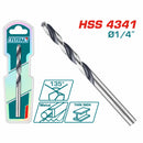 Brocas para Metal HSS 4341 Diámetro 1/4" 135°