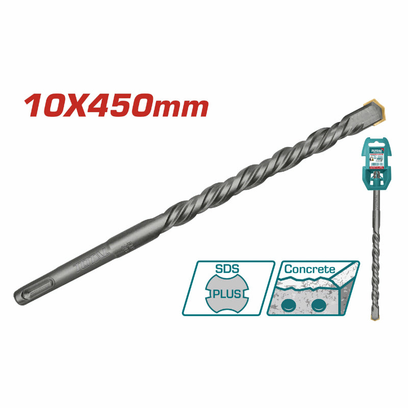 Broca SDS PLUS 10X450mm para taladro rotomartillo.
