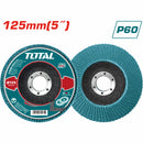 Disco Flap de óxido de circonio P60 5''x7/8'' Ideal para acero inoxidable, aprobado por AMP. FlapDisc de Circonio. Disco Desbaste.