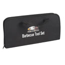 Cubiertos para  BBQ Camping al Aire Libre de acero inoxidable con estuche portátil de tela. Set de 18 piezas. Kit de Accesorios para BBQ Parrillada.