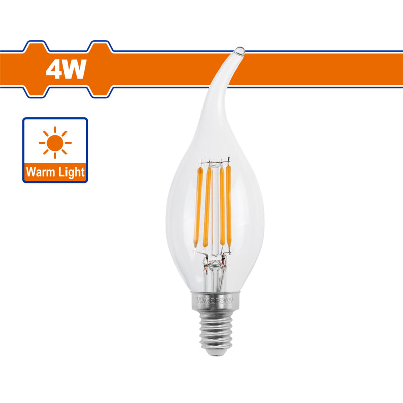 Bombillo Lágrima LED 4W 2700K 100~240V/50-60Hz. Luz Cálida. 15000 horas. 470 Lm. Base E14. Foco.