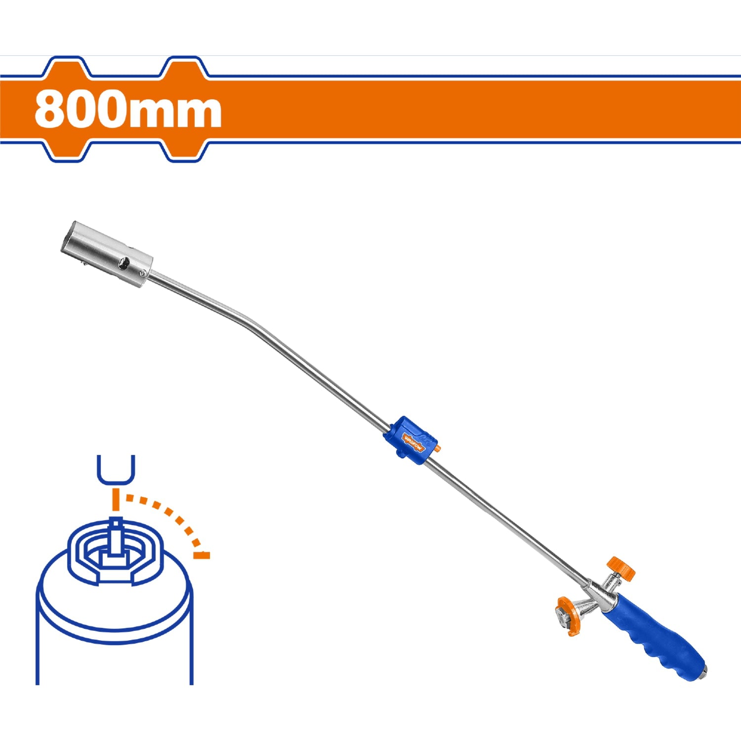 Antorcha a gas Pistola de llama 800mm Consumo de gas: 180g/h No se puede disparar boca abajo.