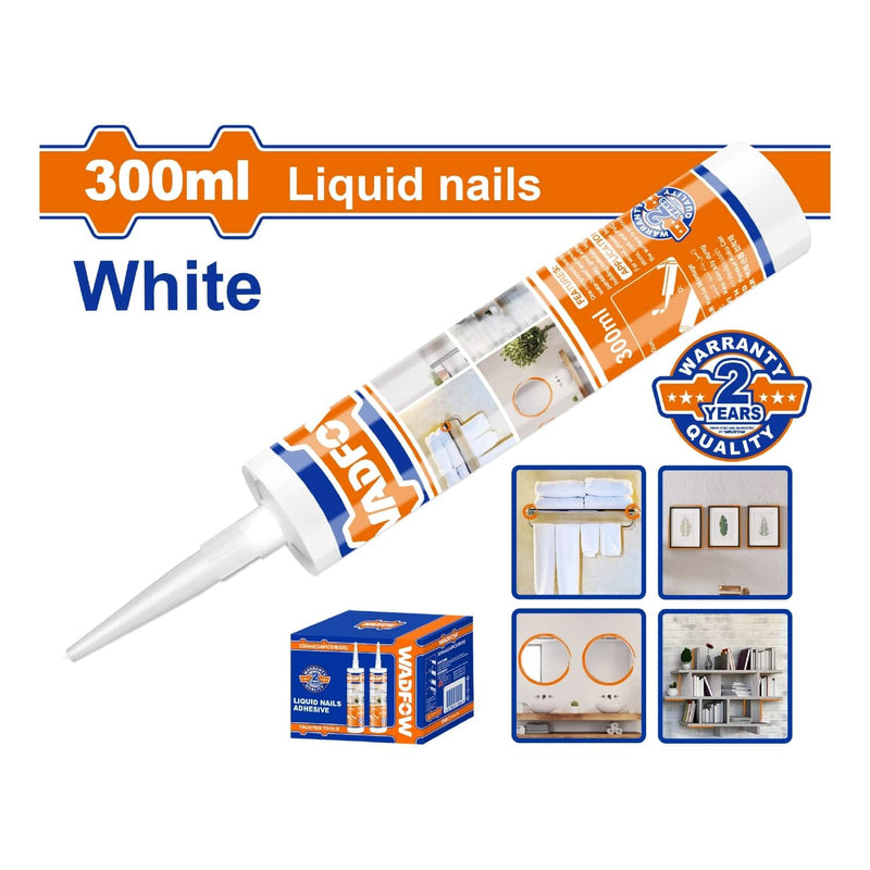 Clavo Liquido Adhesivo Sin Clavos 300Ml Blanco Unión Fuerte. Sellador Líquido. Liquid Nails Pegamento