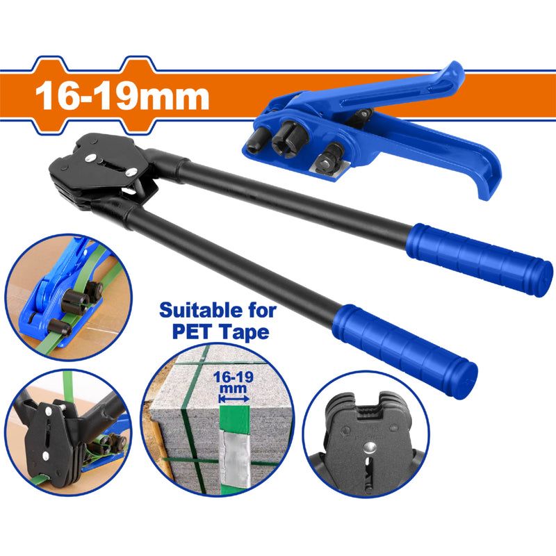 Flejadora Zunchadora Tensionadora y Selladora Manual Ancho 16-19mm Set 2 pzas.