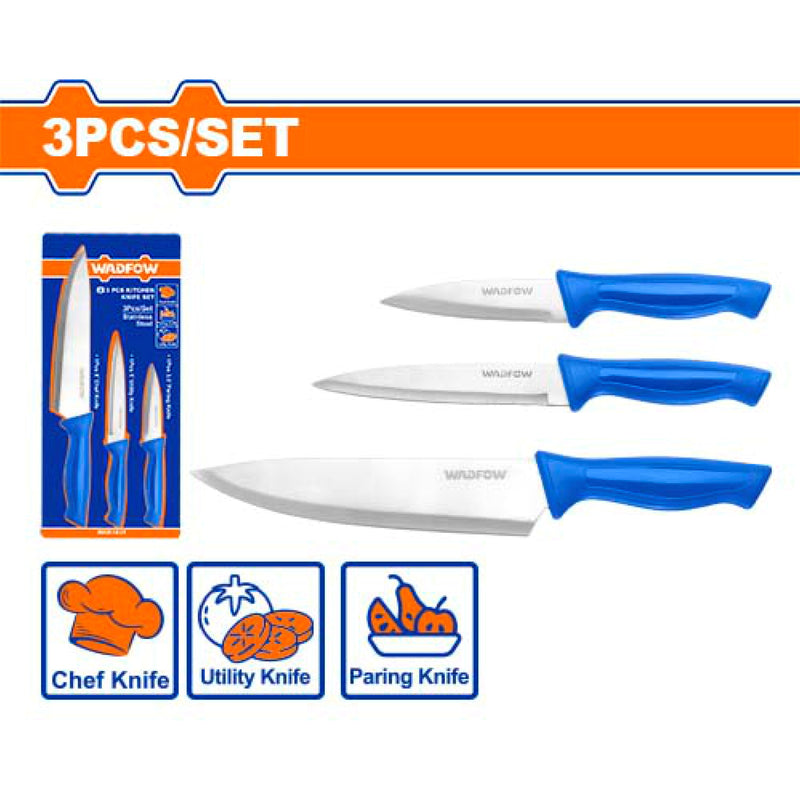 Cuchillos de Cocina de Acero Inoxidable 3 Piezas (8", 5", 3. 5") Se vende en Set. Cuchillos de Chef