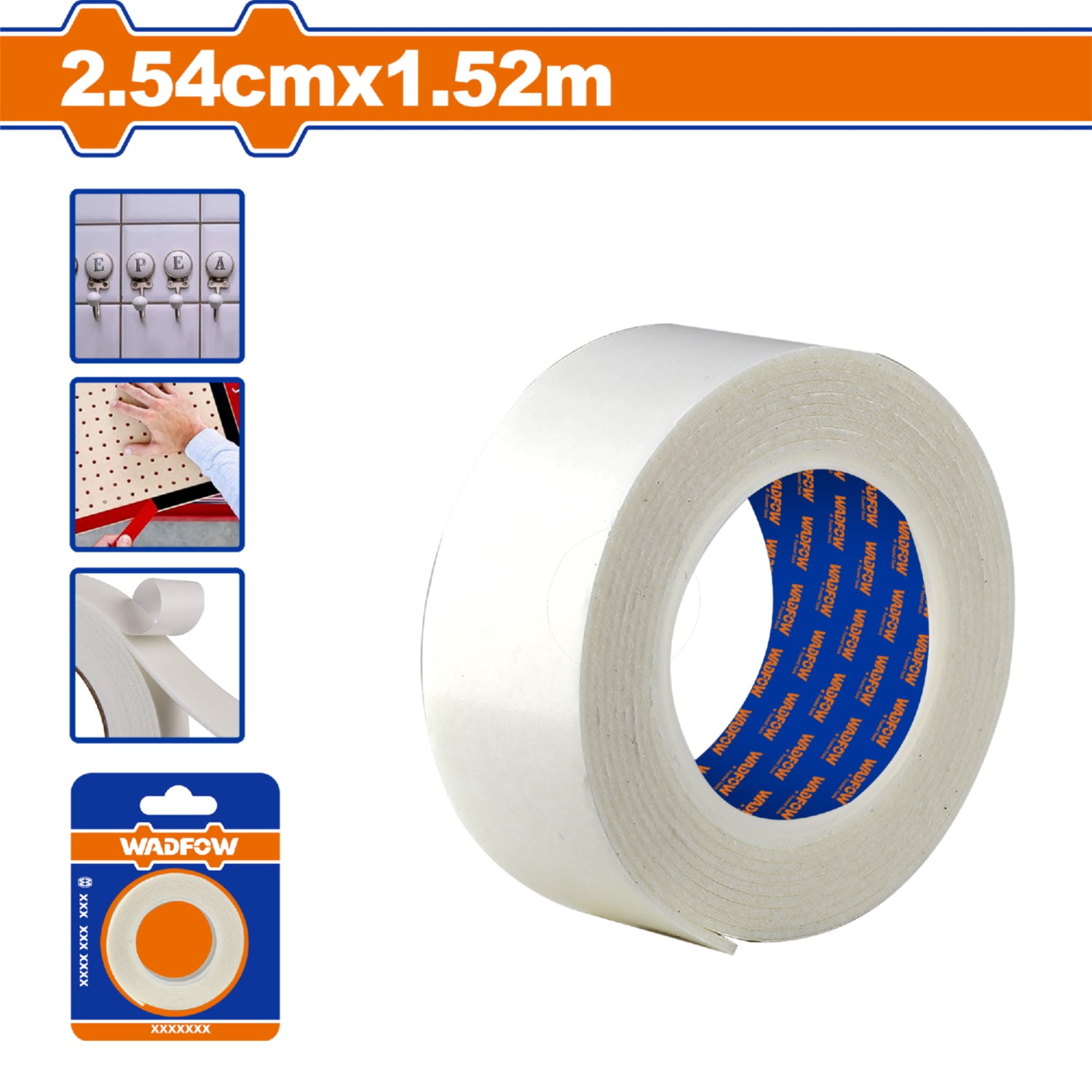 Cinta de espuma acrílica resistente 2.54cmx1.52m -20°C a 80°C-Metal, acrílico y polietileno. Cinta de calor.