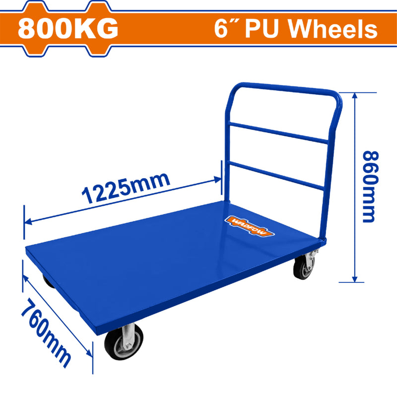Carretilla de Plataforma de Carga 800 Kg. Ruedas 150mm Carreton con Ruedas.