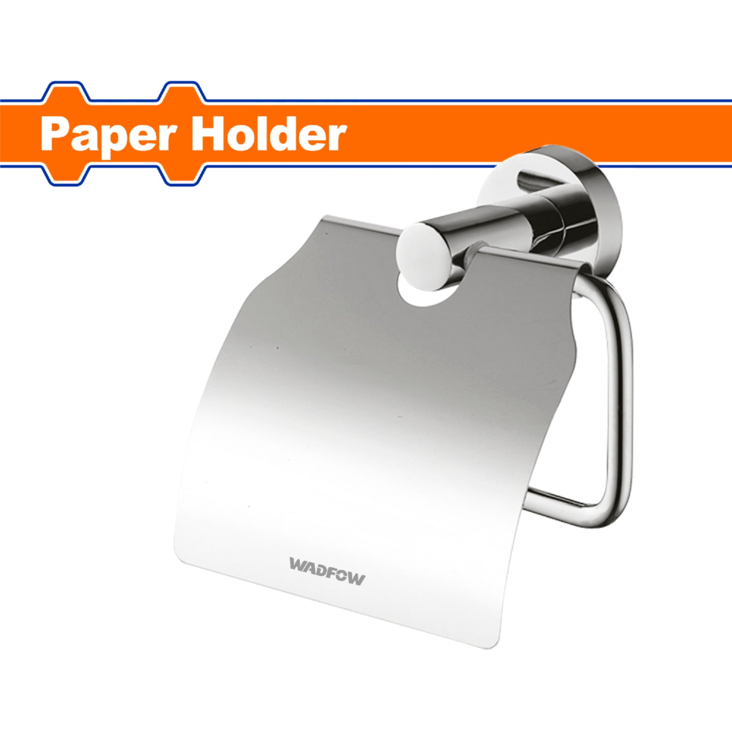 Soporte para papel higiénico con tapa de pared para baño. Aleación. Incluye tornillos. Set. Portapapel