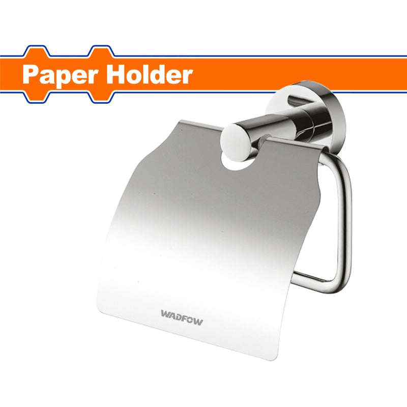 Soporte para papel higiénico con tapa de pared para baño. Aleación. Incluye tornillos. Set. Portapapel