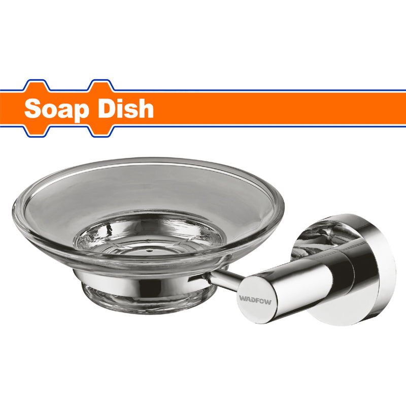 Jabonera redonda con soporte de pared para baño. Acabado Zinc. Ideal para jabón de barra. Set.