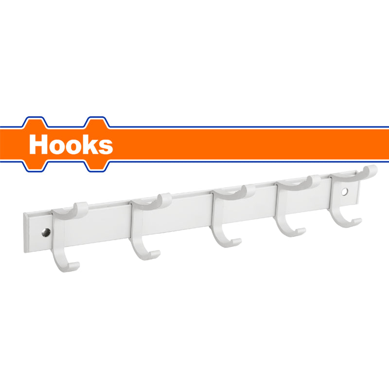 Colgador con 5 ganchos para baño en pared. Alta calidad. Incluye tornillos. Se vende en Set