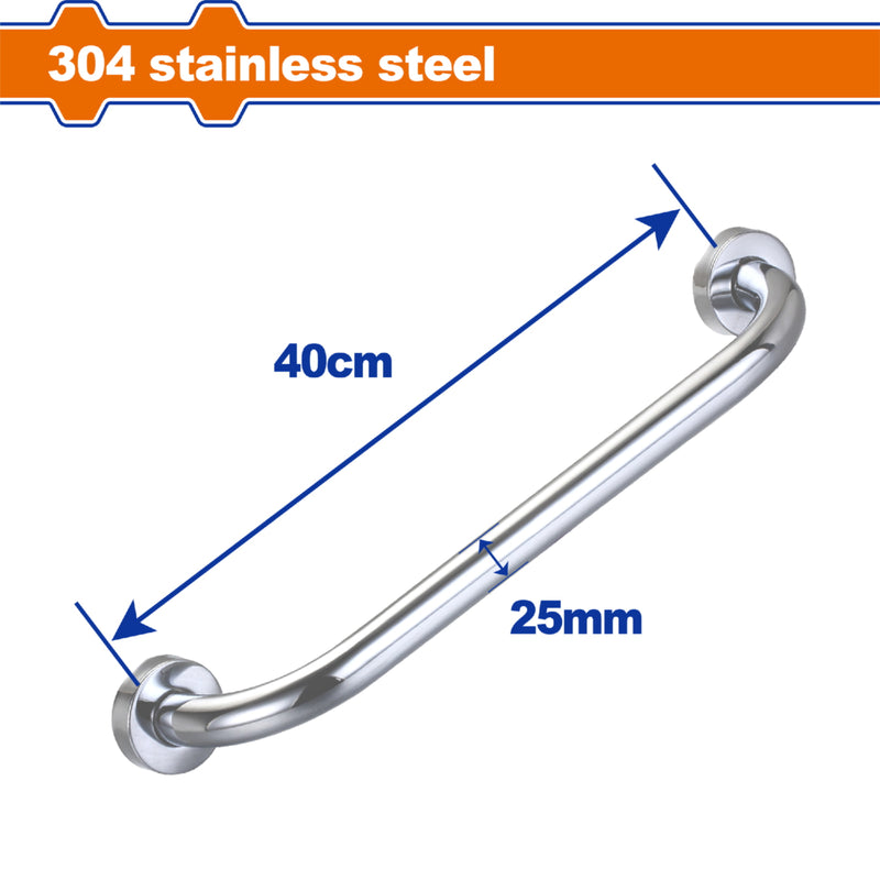 Barra de seguridad Asideras para baños 40cm Diam 25mm Acero inoxidable 304 Incluye accesorios. Set. Barra Discapacidad discapacitados