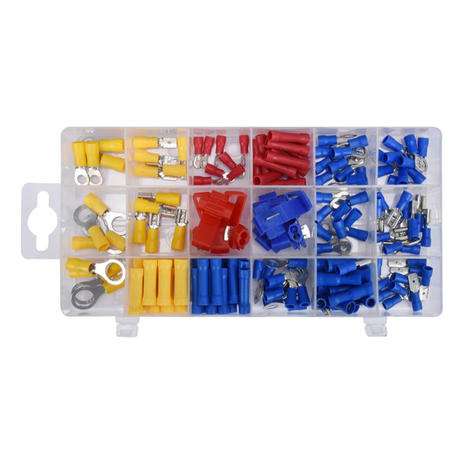 Surtido De Terminales. Conjunto de conectores electricos. Tamaños variados. Set de 160 piezas.