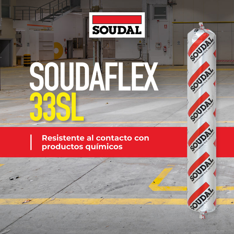 Salchicha 600 ML Soudaflex 33SL autonivelante, sellador, color gris