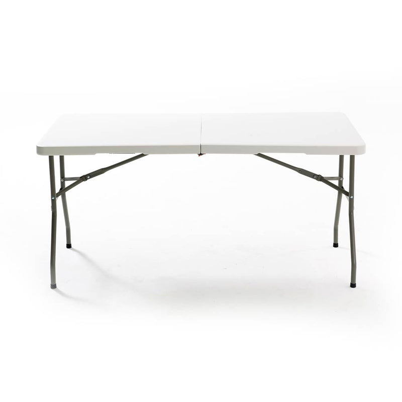 Mesa plástica plegable de 6 pies x 2 pies (HDPE) con marco de acero revestido. Medidas 180 cm x 74