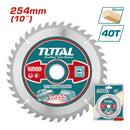 Disco corte madera 254mm(10") 40T,mandril:30mm 16mm y 25.4mm anillo