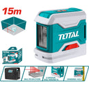 Laser de Linea Autonivelante. Rango de trabajo: 0-15 m. Precisión de línea: ± 1.5 mm a 5 m.